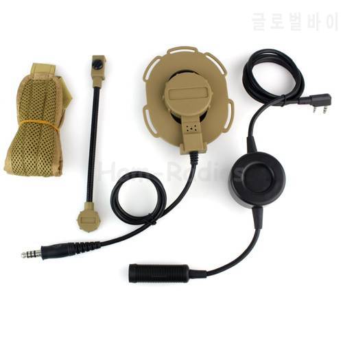YiNiTone HD03 Z Tactical Bowman Elite II Headset with Waterproof PTT Right/Left Ear for Kenwood wouxun Baofeng UV-5R BF-888S