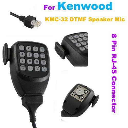 Free Shipping KMC-32 DTMF Function keys 8 Pin RJ-45 Plug Speaker Microphone for Kenwood TK768G/TK868G/TM271/TM471/TK7160E