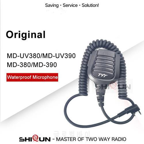 Original TYT walkie talkie Microphone Speaker MIC For DMR Radio MD-380 MD-390 MD-UV390 MD-680 MD-UV380 Microphone PTT Speaker
