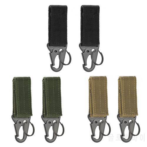 2pcs Carabiner High Strength Nylon Key Hook Molle Webbing Buckle Hanging System Belt Buckle Hanging Camping Hiking Accessories