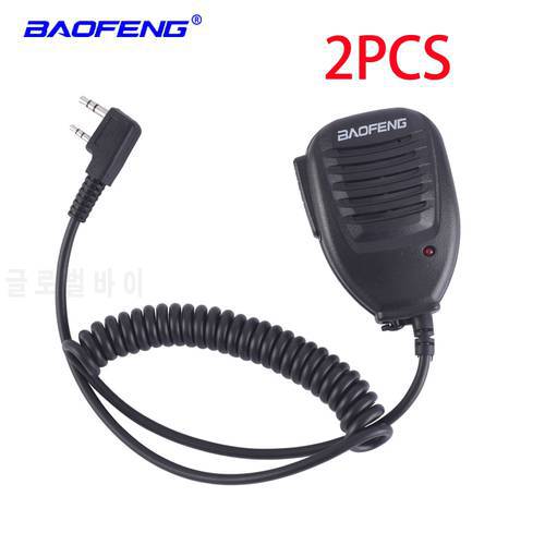 2pcs Baofeng Radio Speaker Mic Microphone PTT for Portable Two Way Radio Walkie Talkie UV-5R UV-5RE UV-5RA UV-16 888S UV-82