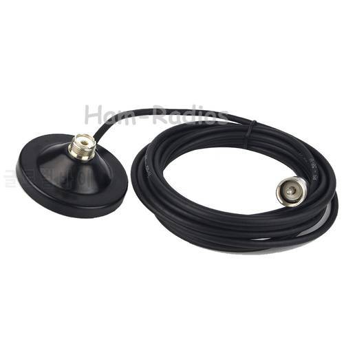 Mobile Car Antenna Magnetic Roof Mount Base 5m Coaxial Cable UHF Male Connector Walkie Talkie Accessories MM-4MS-3
