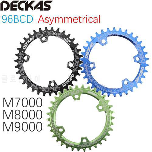 Deckas Round Chainring 96bcd asymmetric M6000 M8000 M7000 M9000 MTB Mountain Bike ChainWheel 96 BCD M700 32 34 36 38 T