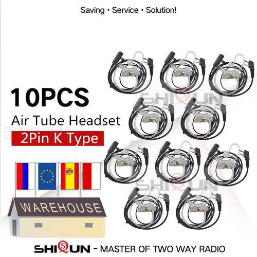 1/2/5/10PCS Air AcousticTube Headset Earpiece for Baofeng for Radio Walkie Talkie Headset for 888S UV-5R UV-82 UV-S9 RT22