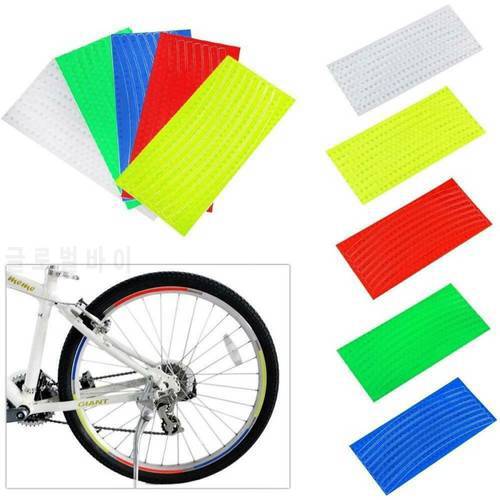 Bike Reflective Stickers MTB Bike Riding Wheel Spokes Fluorescent Tape Safety Warning Light Strip Reflector Bicycle Accessories