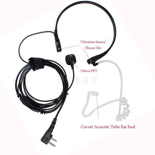 Best Vibration Throat Mic Walkie Talkie Microphone Headset For Radio BAOFENG UV-5R UV-B6 GT-3 Wouxun kg-uv8d Throat Microphone