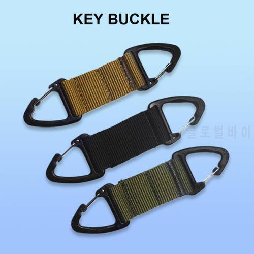Multifunctional Triangle Carabiner Spring Belt Clip Hooks Keychains Backpack Webbing Buckle Outdoor Camping Hiking Accessories