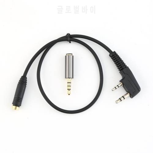 2Pin K1 To 3.5MM Female Audio Phone Earphone Transfer Cable for Kenwood TYT for Baofeng UV5R 888S Walkie Talkie