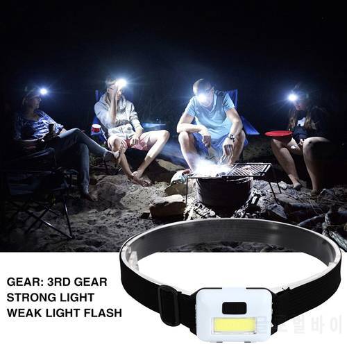 Mini COB LED Headlamp Waterproof 3 Modes Headlight Head Flashlight Torch Lanterna Outdoor Cycling Camping Hiking Night Fishing