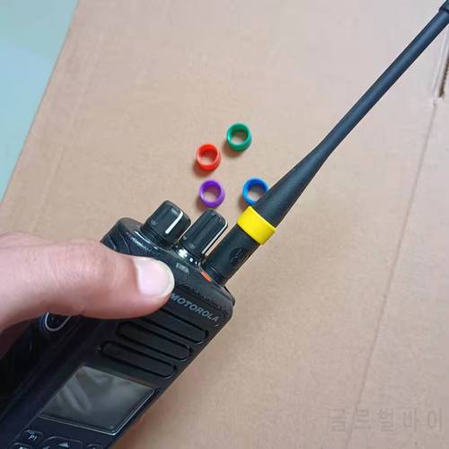 5 colors in a group Color ID Bands Distinguish Antenna Group Ring For Motorola walkie talkie