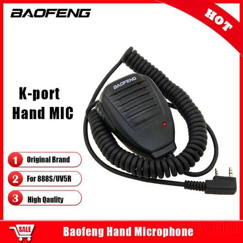 BAOFENG Original Hand Microphone For UV-5R UV-5RA UV-5RE UV-3R+Plus BF-888S BF-666S BF-777 UV-82 UV-8 Walkie Talkie Accessories
