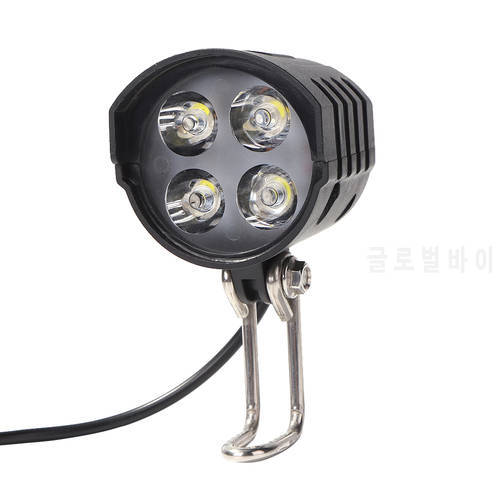 Electric Bike Headlight E-bike 4 LED 12W 12v-80v General Light ABS Waterproof Headlight Electric Scooter Bicycle Front Light New
