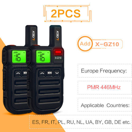 KSUN GZ10 Mini PMR FRS Walkie Talkie Portable Ham Radio Telephone Comunicador Wireless Device Two-way Radio Transceiver