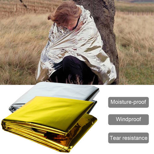 Emergency Blankets Sleeping Bag Outdoor Emergency Thermal Blanket Keep Warm Waterproof Blanket First Aid Survival Gear 210*160cm