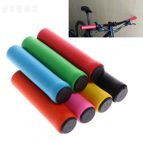 1 Pair Durable Silicone Covers Portable Handlebar Grip Delicate Non-Slip Bicycle Handlebar Sponge Covers