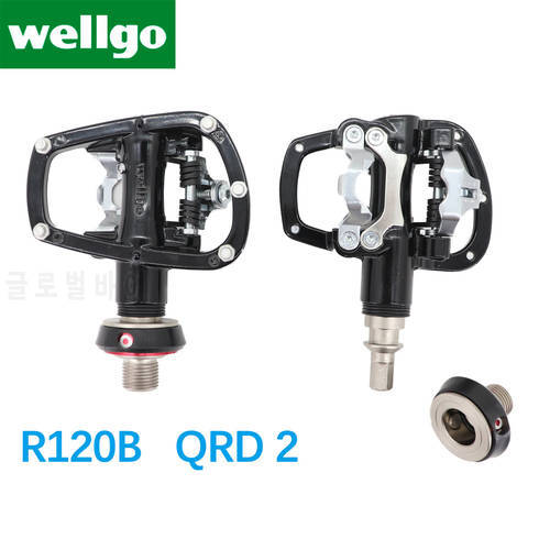Wellgo Pedal Quick Release Device R120B QRD QRD2 Mountain Bike Road Pedal MTB Cycling Bearing Pedals Lightweight