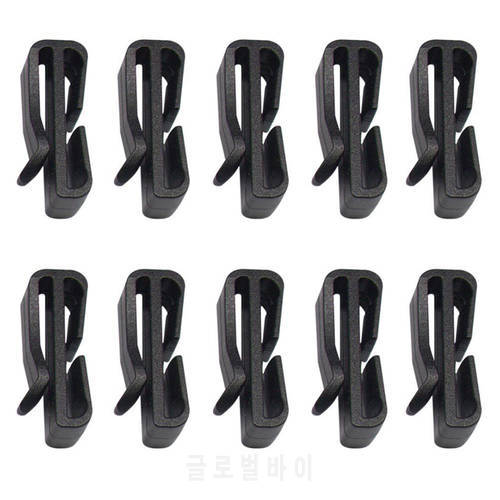 10pcs/set Non-slip Outdoor Cycling Climbing Molle Clips Pro Ski Snow Helmet Mask Holder Calmps Sports Accessories