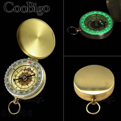 10pcs Classic Pocket Compass Clamshell Waterproof Luminous Compasses Camping Survival Climbing Night Flying Outdoor Supplies