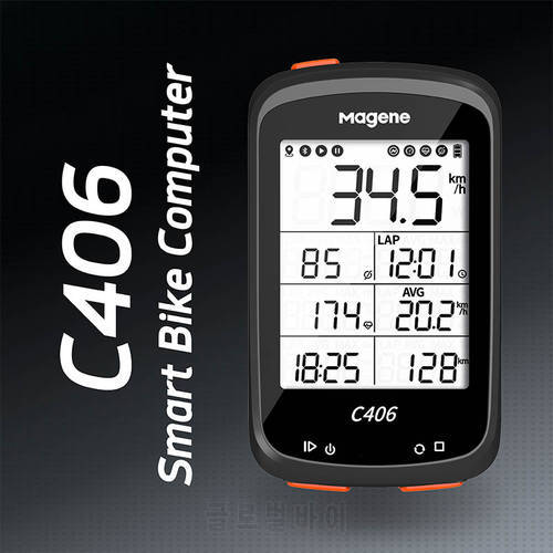 Magene C406 Bicycle Computer Wireless GPS Speedometer Odometer 2.5 Inch Sync Cadence Sensor Waterproof Cycling Bike Stopwatch