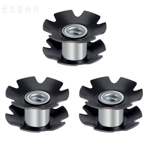 3pcs Mountain Bike Fangled Nut 28.6mm Alloy Steel Bicycle Steer Tube Ahead Headset Star Nuts Outdoor Road Cycling Accessories