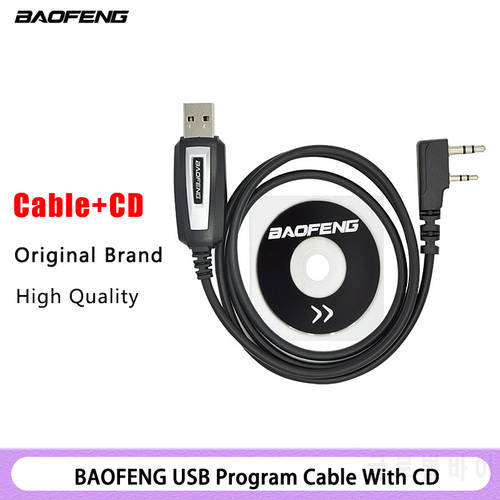 BAOFENG Walkie Talkie Universal USB Program Cable With CD For UV-5R Bf-888S UV-82 TYT TH-UV8000D KD-C1 Tow Way Radio Accessories