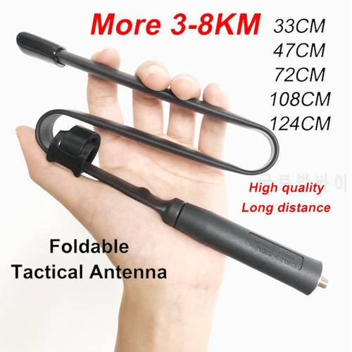 High Quality Baofeng UV5R UV9R Foldable CS Tactical Antenna for Baofeng UV82 SMA-Female UV10R Walkie Talkie Antenna Accessories