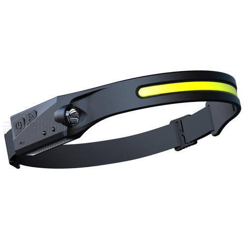 Induction Headlamp COB LED Head Lamp with Built-in Battery Flashlight USB Rechargeable Torch 5 Lighting Modes Work Light