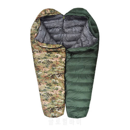 90% Duck Down Filled Soft Sleeping Bag Warm Winter Camping Mummy Sleeping Bag for Outdoor Travel Hiking 4 Kinds of Thickness