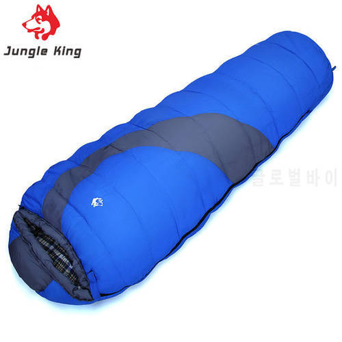 JUNGLE KING SD802 Outdoor unisex couple pattern mountaineering hiking camping stitching cotton sleeping bag 22*38cm 1.65kg