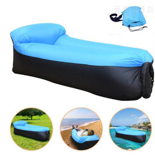 Portable Inflatable Lounger Air Sofa Inflatable Lounger Beach Outdoor Camping Accessories Hammock Travel Waterproof Leakproof