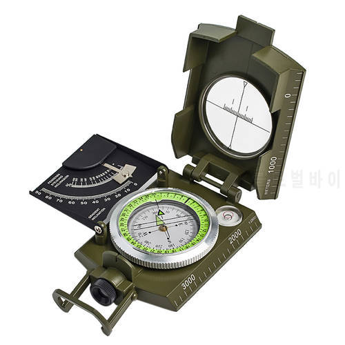 Waterproof Handheld Inclinometer Compass Camp Multifunctional Military Sighting Navigation Camping Compass