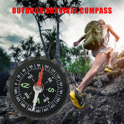 45mm Handheld Mini Compass Outdoor Camping Hiking Survival Guider Navigation Button Design Pocket Compass Pointing Guide Tools