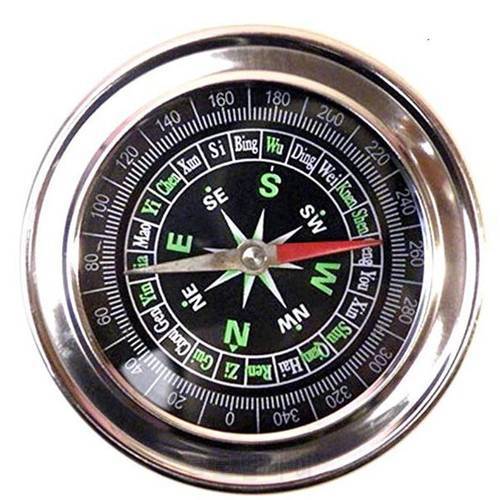 Large Size Stainless Steel Directional Magnetic Compass Outdoor Camping Tool