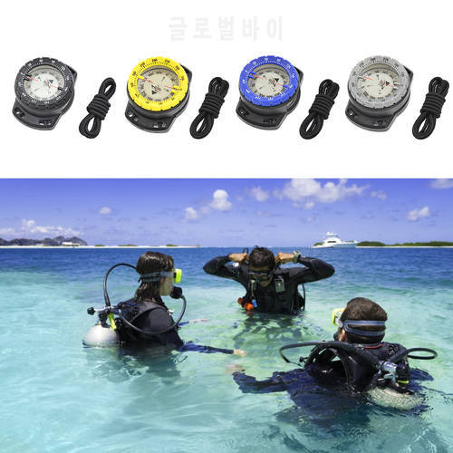 50m Scuba Diving Compass Multi-function Camping Climbing Hiking Luminous Elastic Rope Underwater Waterproof Compass Watch