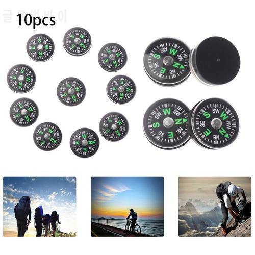 10pcs Portable Mini Handheld Compass North Navigation Button Design Camping Hiking Tool Outdoora Practical Guider
