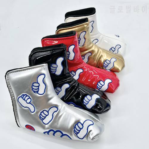 1pc Golf Putter Cover PU Leather thumb Pattern Golf Club Cover Blade Putter Cover Protector with Magnet Closure