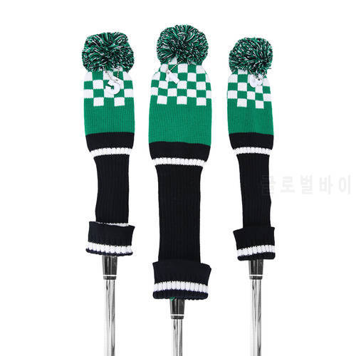 Handmade Knitted Golf Covers Golf Head Covers Golf Club Protection Covers Customized Pattern Decorative Golf Bags With Utility B