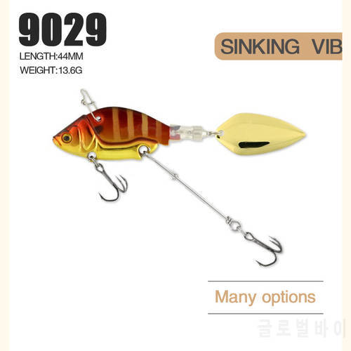 1Pcs Sinking Metal VIB Vibration Bait Spinner Spoon Fishing Lures 13.6g 4.4cm Jigs Trout Winter Fishing Hard Baits Tackle Pesca