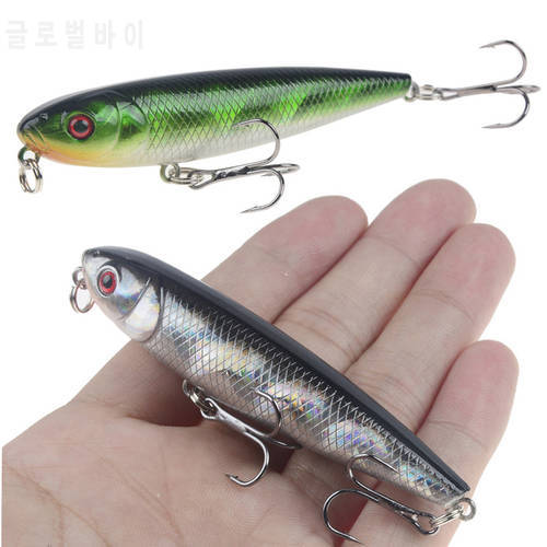 1pcs Pencil Lure Fishing Bait 80mm 9.5g Artificial Hard Lures Minnow Baits Floating Topwater Surface Fishing Tackle