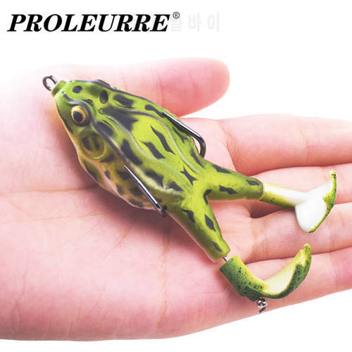 1pcs Double Propeller Frog Soft Silicone Baits Shad Fishing Lures Jigging Wobblers Artificial Bait Prop Topwater Catfish Tackle