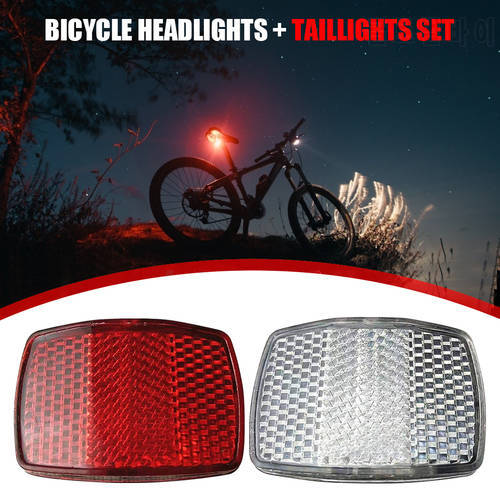 Bike Front Reflective Light Handlebar Reflector Rear Warning Lamp Safety Bicycle for Outdoor Caring Personal Bicycle Supply