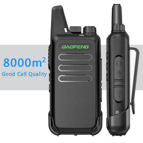 Baofeng BF-T20 Mini Rechargeable Walkie Talkie 1 /2 pcs PTT 16 Channel VOX Long Distance 3KM Two-way Radio For Hunting Outdoor