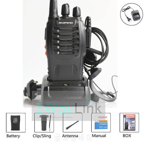 Baofeng Walkie Talkie BF-888S 5W Two-way Radio Portable Radio UHF 400-470MHz 16CH Comunicador Transmitter Radio Stations USB/EU