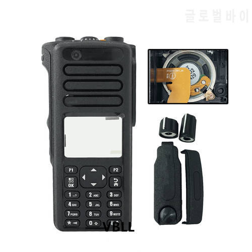 Black Walkie Talkie Replacement Repair Kit Case Housing Cover with Speaker+Mic for XPR7550e DGP8550E DP4800E DP4801E Radio