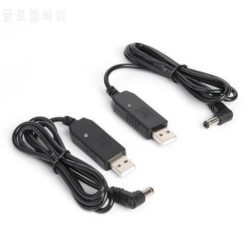 2pcs USB Charger Cables With Indicator Light Durable Practical for BaoFeng UV-8D BF-9700 UV-6R Two Way Radio Accessories