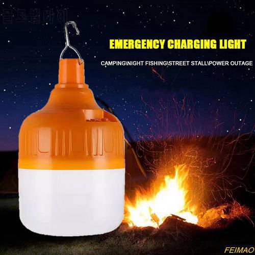 30W USB Rechargeable LED Bulb Lamp Outdoor Camping Emergency Night Market Light