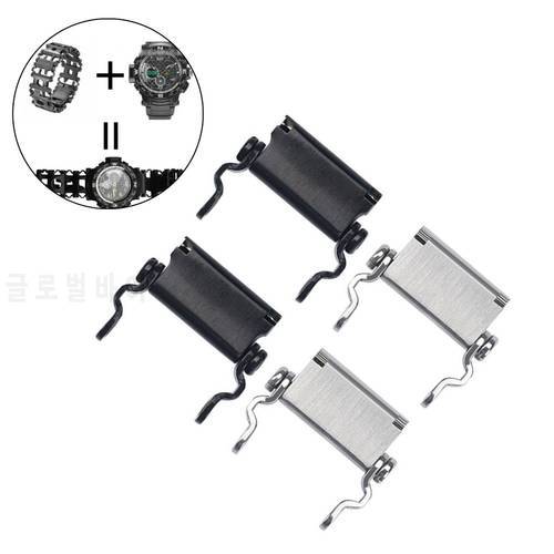 2pcs Watch Adapter Accessories For Tread Bracelet Part 14-24mm or 1pc 29 in 1 Multi-Tool Outdoor Pocket Bracelet Camping Fishing
