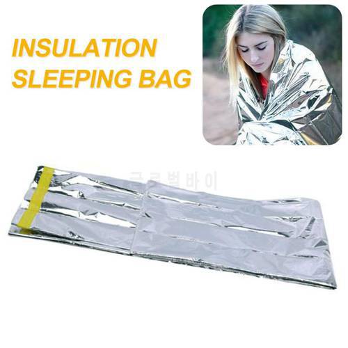 Outdoor Emergency Sleeping Bag Reusable Waterproof Windproof Blanket Foil Thermal Bag Camping Rescue Thermal First Aid Blanket