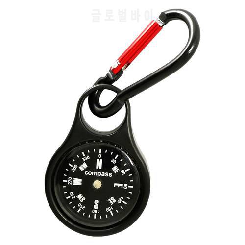 Carabiner Compass Key Ring Zinc Alloy Mini Compass for Survival Outdoors