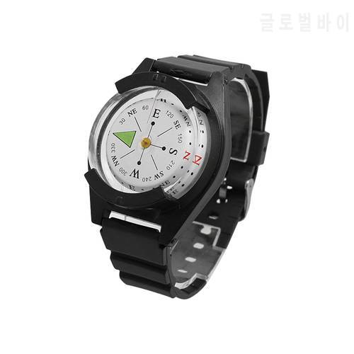 2 in 1 EDC Wrist Compass Watch with Wide Scope of Application Simplicity Outdoor Survival Strap Band Bracelet for Hiking